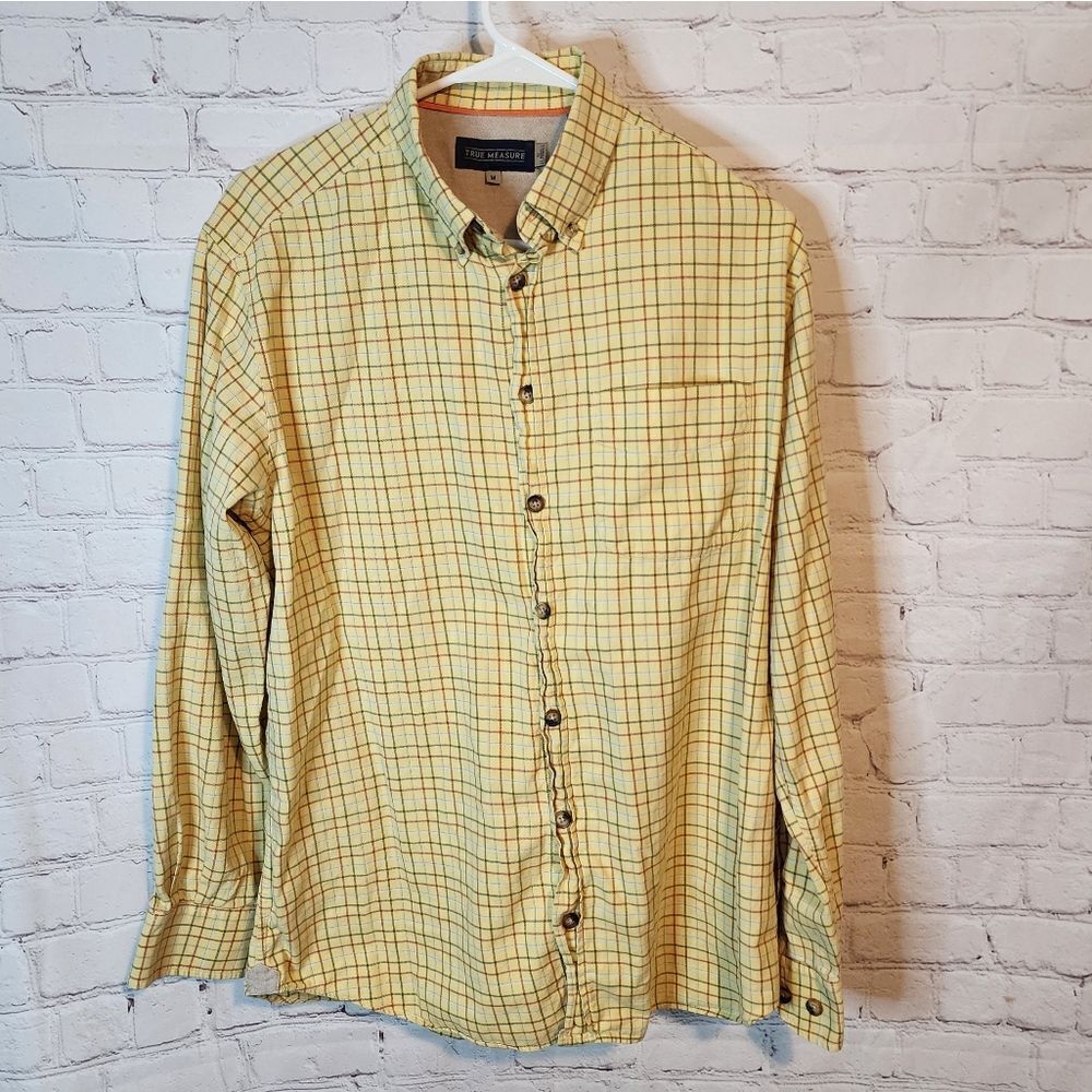 Men's True Measure longsleeve button-down shirt, size Medium